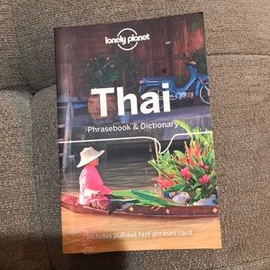 Lonely planet Thai phrasebook snd dictionary.
